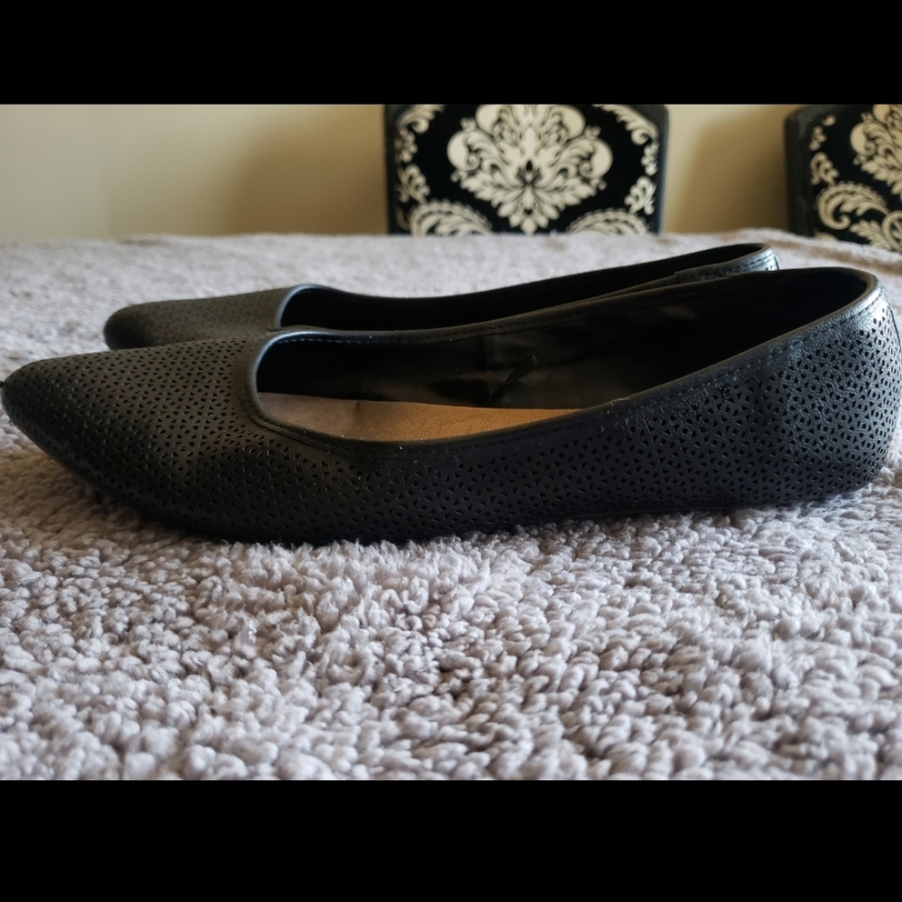 Dr. SCHOLL'S pointed toe flats black comfort